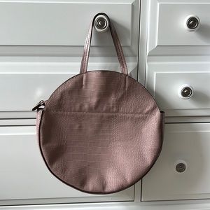 Dusty Pink Faux Croc Purse
